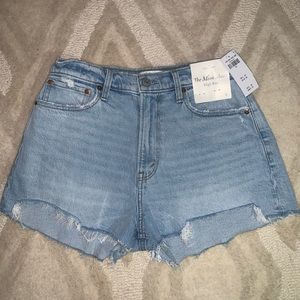 Abercrombie & Fitch “The Mom Short” High Rise Denim Short; Curve Love